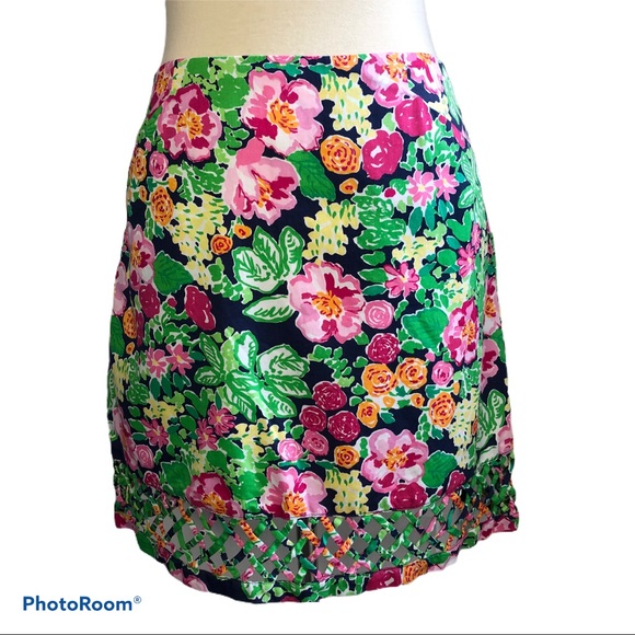 Lilly Pulitzer Dresses & Skirts - Lilly Pulitzer Rosalyn Skirt size 0 Getaway Garden Floral Mini Resort Preppy